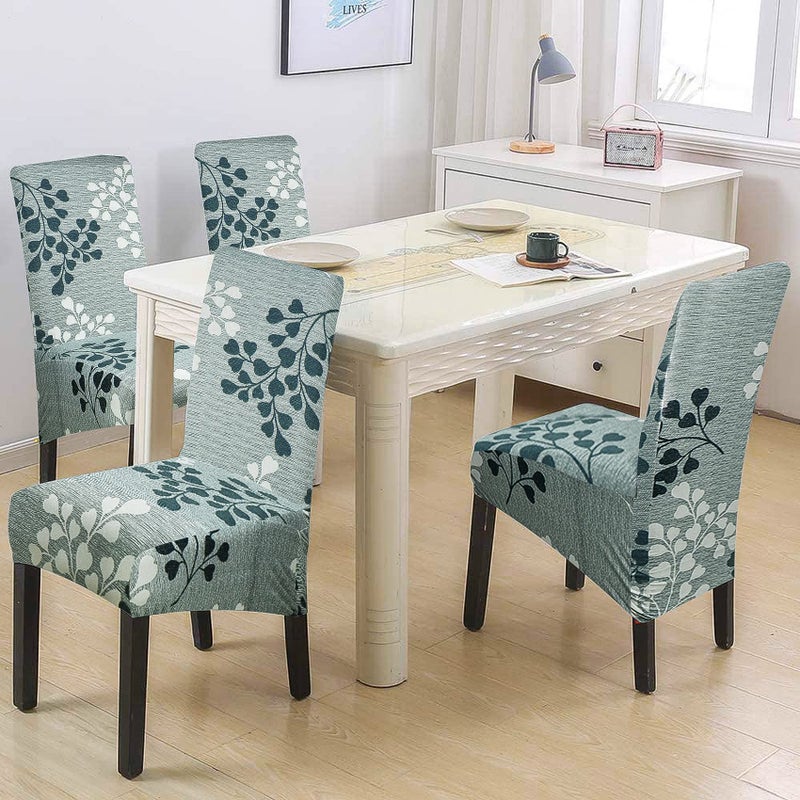 CCTFS Stretch Dining Chair Covers, XL/Oversized Removable Washable Soft Spandex High Back Large Chair Cover Slipcover for Dining Room Kitchen Hotel Table Banquet (4 Per Set, YZQ) - Image 2